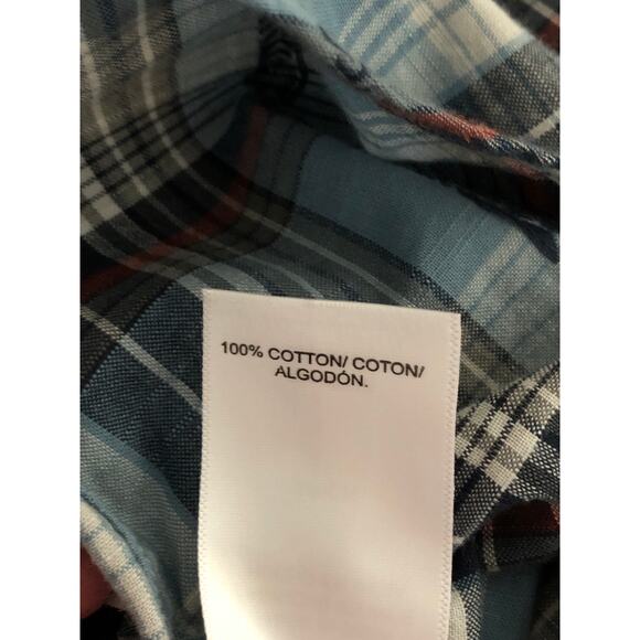 Lucky Brand Western Work Shirt Men's Small Snap Button Short Sleeve NEW - Picture 8 of 9